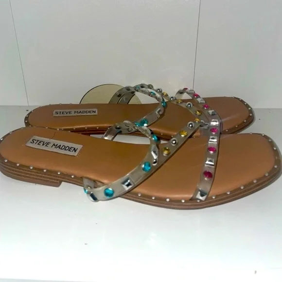 Jewel Steve Madden Sandals crystal sandals embellished Steve Madden sandals - Picture 2 of 8